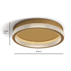 Plafon Sobrepor Moderno Led 24w 3000k Dourado Bvlgari 40cm Bi