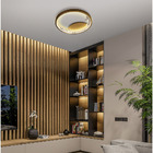 Plafon Sobrepor Moderno Led 40w 3000k Dourado Cristallo 40cm