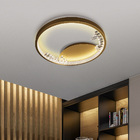 Plafon Sobrepor Moderno Led 40w 3000k Dourado Cristallo 40cm