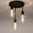 Plafon Sobrepor Moderno Slim 3 Hastes Fixas Para 3 Lâmpadas E