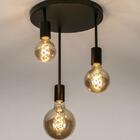 Plafon Sobrepor Moderno Slim 3 Hastes Fixas Para 3 Lâmpadas E