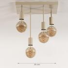 Plafon Sobrepor Moderno Slim 4 Hastes Fixas Para 4 Lâmpadas E