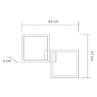 Plafon Sobrepor Perfil Led Duplo 48w Moderno Quarto Sala Escr