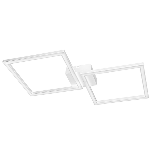 Plafon Sobrepor Perfil Led Duplo 48w Moderno Quarto Sala Escr