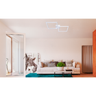 Plafon Sobrepor Perfil Led Duplo 48w Moderno Quarto Sala Escr