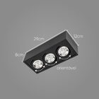 Plafon Sobrepor Preto Box Orluce + 3x Led Ar70 Branco Frio St