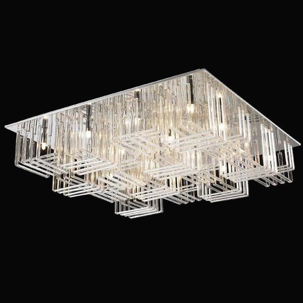 Plafon Sobrepor Quadrado 80x80cm Em Vidro Mais Luz Bivolt