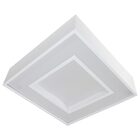 Plafon Sobrepor Quadrado Branco 45x45cm Para 4 Lâmpadas E27 S