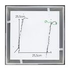 Plafon Sobrepor Quadrado Preto 45x45cm Para 4 Lâmpadas E27 St