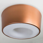 Plafon Sobrepor Redondo 30cm Cobre em Alumínio e Acrílico par