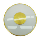 Plafon Sobrepor Redondo Luz Indireta 45cm Dourado 3 Lâmpadas