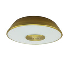 Plafon Sobrepor Redondo Luz Indireta 45cm Dourado 3 Lâmpadas