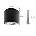 Plafon Sobrepor Redondo Preto 1 Foco + Led Ar111 Br. Quente S