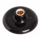 Plafon Sobrepor Redondo Preto Ilumi Bocal Porcelana E-27 110v