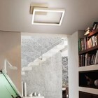 Plafon Sobrepor Slim Moderno Quadrado Perfil Led Integrado -