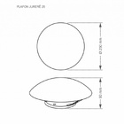 Plafon Sobrepor Taschibra Laguna 25cm - 1 Lâmpada Branco