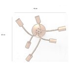 Plafon Soprepor 6 Lâmpadas Aranha 165/6 Emalustres Preto