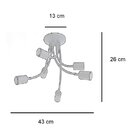 Plafon Soprepor Aranha Para 6 Lâmpadas 0165/6.005 Emalustres