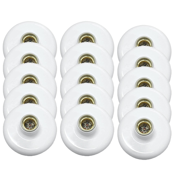 Plafon Soquete E27 Kit 15 Uni Plafonier Lampada Luz Iluminaça