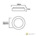 Plafon Space 2005 Sl Iluminação Branco