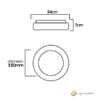 Plafon Space 2005 Spotline Iluminação Branco