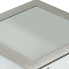 Plafon Space Emb. Quad. 30cm Alum. Vidro Fosco E-27 3 Lamp. M