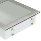 Plafon Space Emb. Quad. 30cm Alum. Vidro Fosco E-27 3 Lamp. M