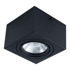 Plafon Spot Alumínio Sobrepor Quadrado Preto P/ Led Ar111 St2