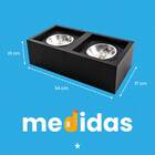 Plafon Spot De Sobrepor Box Duplo Preto P/ 2xgu10 Ar111 Starl