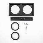 Plafon Spot De Sobrepor Box Duplo Preto P/ 2xgu10 Ar111 Starl