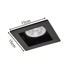 Plafon Spot Embutir Direcionável 1 Lâmpada Dicróica Preto