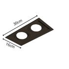 Plafon Spot Embutir Direcionável 2 Lâmpadas Par20 Preto