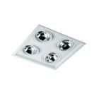 Plafon Spot Embutir Direcionável 4 Lâmpadas Ar111 Branco Rl