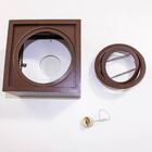 Plafon Spot Quadrado Premium Marrom Sobrepor Gu10 P/ Ar111 St