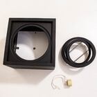 Plafon Spot Quadrado Premium Preto Sobrepor Gu10 P/ Ar111 St1