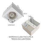Plafon Spot Sobrepor Box Branco + Led Ar111 12w Br. Quente St