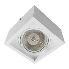 Plafon Spot Sobrepor Box Branco + Led Ar111 12w Br. Quente St