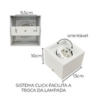 Plafon Spot Sobrepor Box Branco Foco Orientável P/ Ar70 Starl
