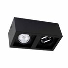Plafon Spot Sobrepor Box Duplo Preto P/ 2x Ar70 Starlumen St2