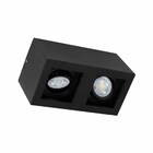 Plafon Spot Sobrepor Box Duplo Preto P/ 2x Mr16 Starlumen St2