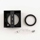 Plafon Spot Sobrepor Box Preto + Led Ar111 12w Br. Quente St2