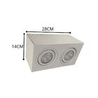 Plafon Spot Sobrepor Direcionável 2 Lâmpadas Par20 Branco Rl