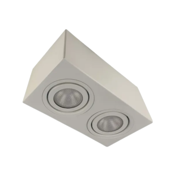 Plafon Spot Sobrepor Direcionável 2 Lâmpadas Par20 Branco Rl