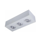 Plafon Spot Sobrepor Direcionável 3 Lâmpadas Par20 Branco Rl