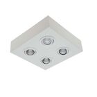 Plafon Spot Sobrepor Direcionável 4 Lâmpadas Dicróica Branco