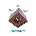 Plafon Spot Sobrepor Marrom + Led Par20 8w Branco Frio St1576