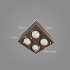 Plafon Spot Sobrepor Marrom Box Orluce + Led Par30 Branco Fri