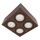 Plafon Spot Sobrepor Marrom Box Orluce + Led Par30 Branco Fri