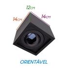 Plafon Spot Sobrepor Preto + Led Par20 8w Branco Quente St1576