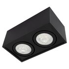 Plafon Spot Sobrepor Preto Box Pé Direito Alto +2x Led Par30